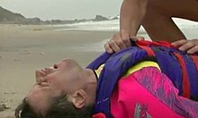 Baywatchgirls rescued with cum on face after intense fucking