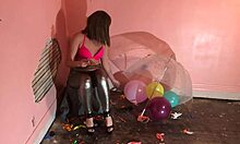 Satisfy your fetish with balloon popping in HD