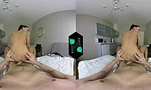 VR - Pasangan horny dalam aksi panas di tempat tidur yang penuh gairah