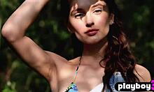Gloria Sol, fantastisk brunettemodell, poserer naken for seerglede