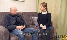 HD gerçeklikte Rus borçluyla para karşılığında kaba seks
