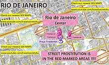 Sexuální mapa Rio de Janeira s scénami pro dospívající a prostitutky