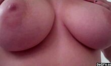 Brunette amateur with big boobs masturbates with vibrator